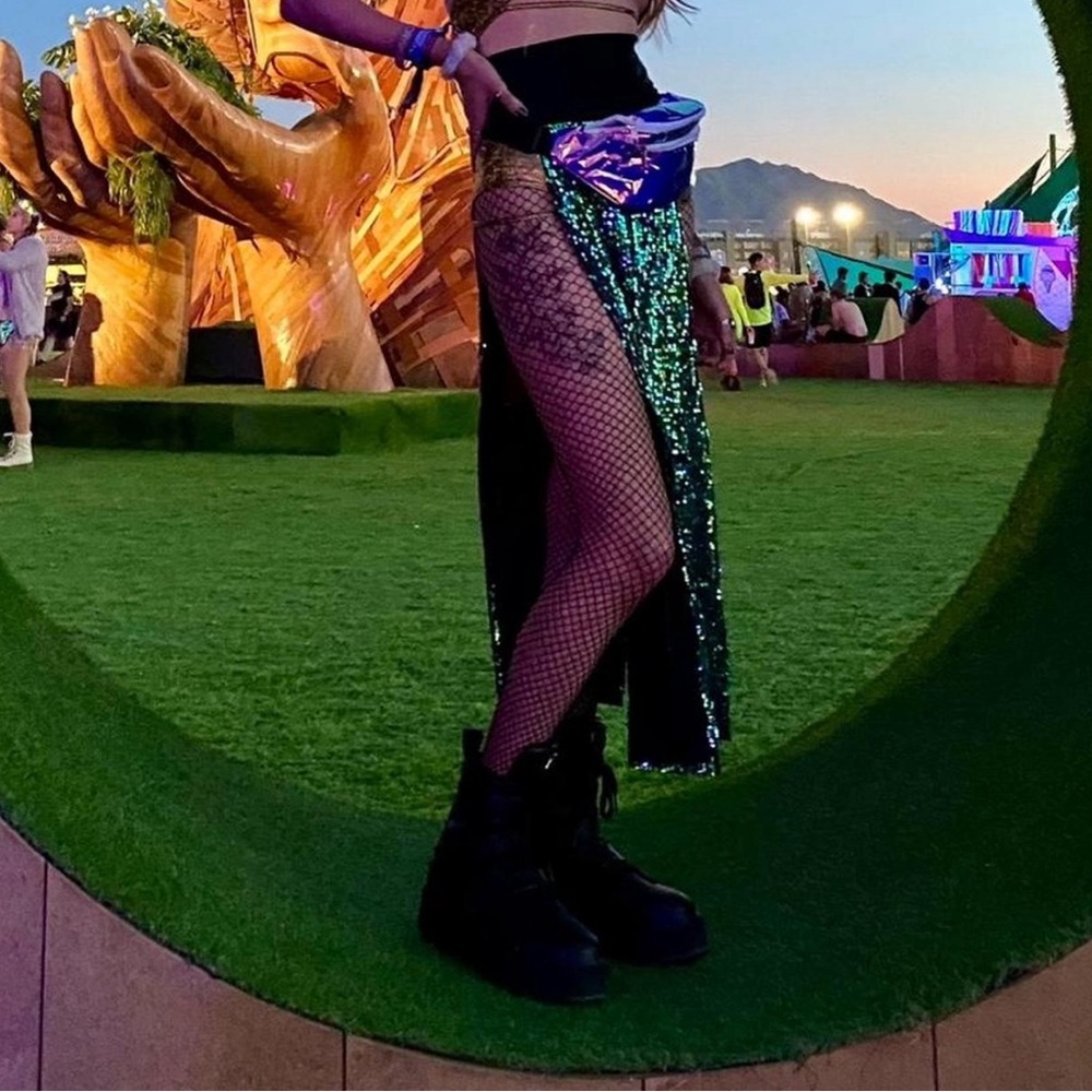 Little Black Diamond Rave Skirt